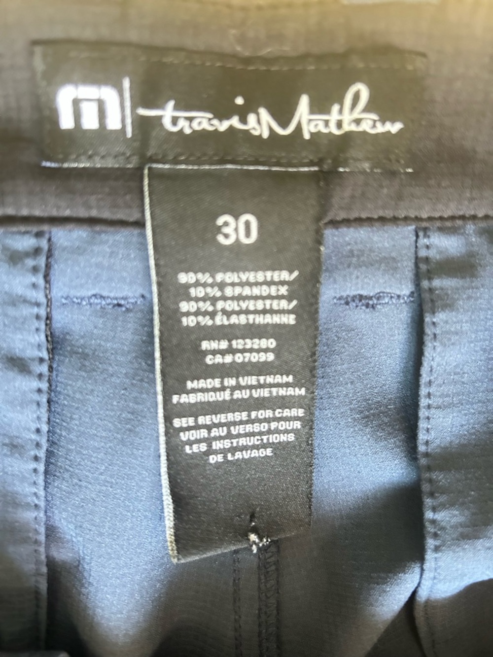 Travis Matthew Men’s Stretch Chino Golf Shorts Navy blue Size 30 - Picture 10 of 12